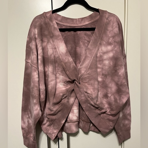 JoyLab Ladies Twist French Terry Sweatshirt Size Large - Picture 1 of 5